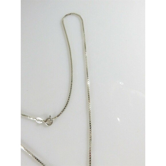 Unusual 3D Apple Pendant with 20" Box Chain Sterling Silver Necklace - Picture 5 of 12